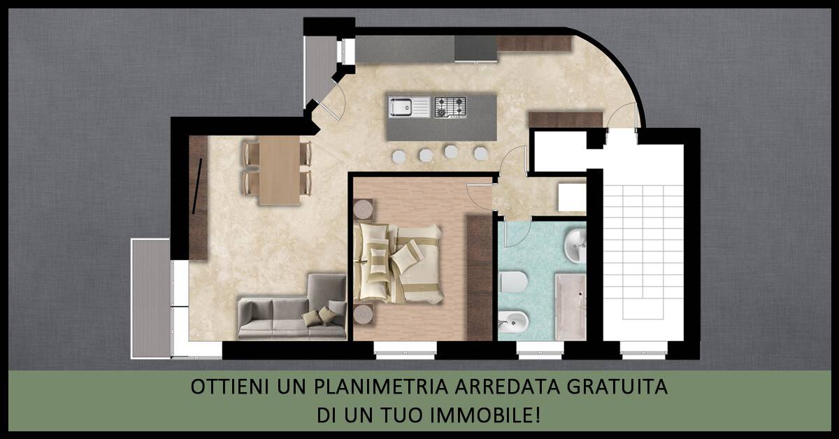 planimetria arredata a colori